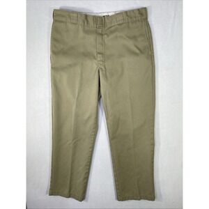 Dickies 874 Work Pants Men's 38x30 Original Fit Stretch Tapered Leg Khaki